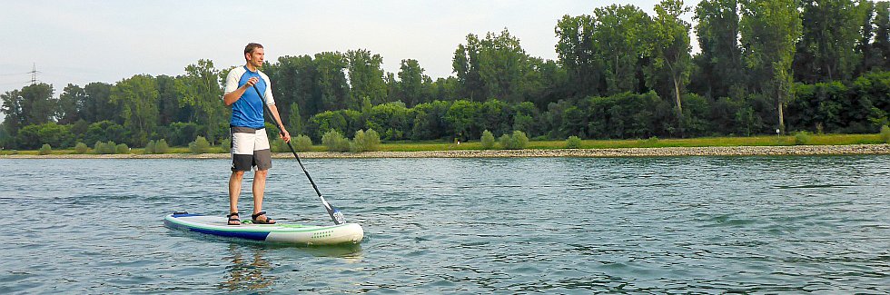 Mit dem SUP auf dem Rhein
